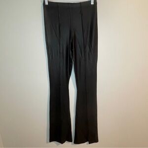 TOPSHOP Coated Stretch Flared Pants Black Size US 6